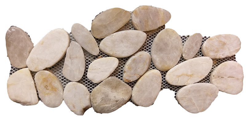 River Rock, White | Flat Pebbles