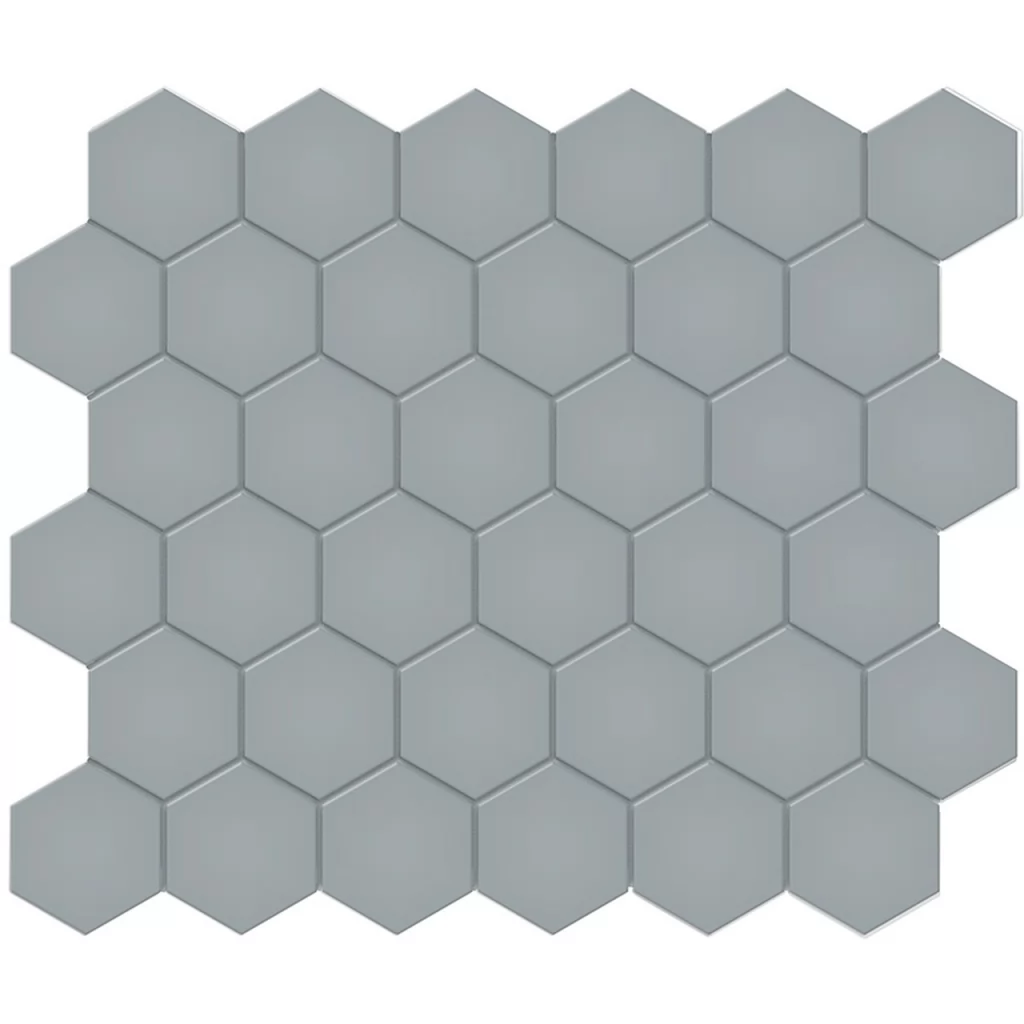 Soho Cloud Blue Matte, Hexagon Mosaic 2